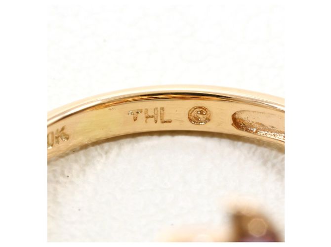 Autre Marque 10K Roségold Bandring mit Diamant und Saphir Pink Golden - Ansicht 5
