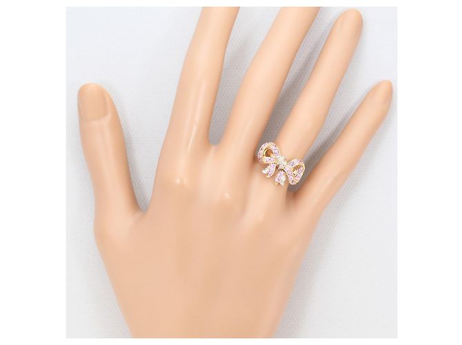 Autre Marque 10K Roségold Bandring mit Diamant und Saphir Pink Golden - Ansicht 6