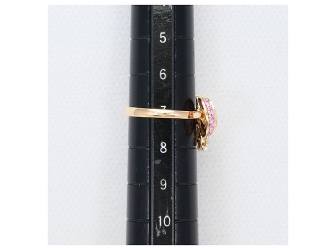 Autre Marque 10K Roségold Bandring mit Diamant und Saphir Pink Golden - Ansicht 7