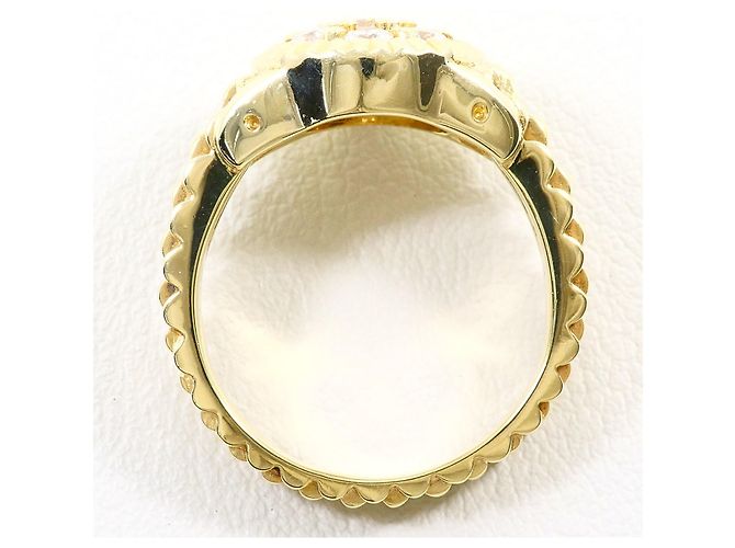 Autre Marque Ringband aus 14K Gelbgold mit Diamant Golden - Ansicht 4