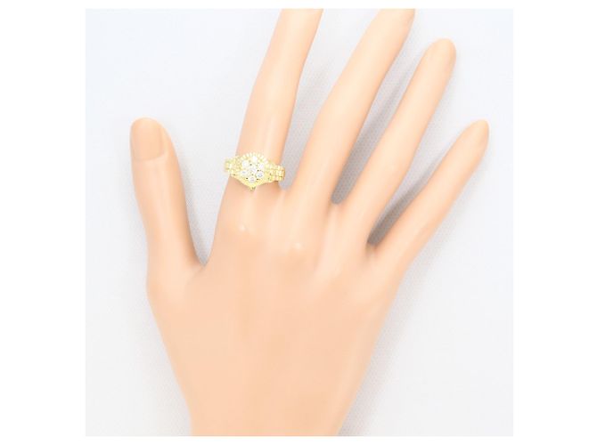 Autre Marque Ringband aus 14K Gelbgold mit Diamant Golden - Ansicht 7