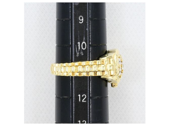 Autre Marque Ringband aus 14K Gelbgold mit Diamant Golden - Ansicht 8