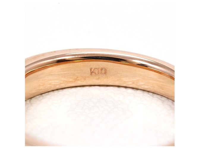 Autre Marque Anello a fascia in oro rosa 10K con diamante D'oro - vista 4