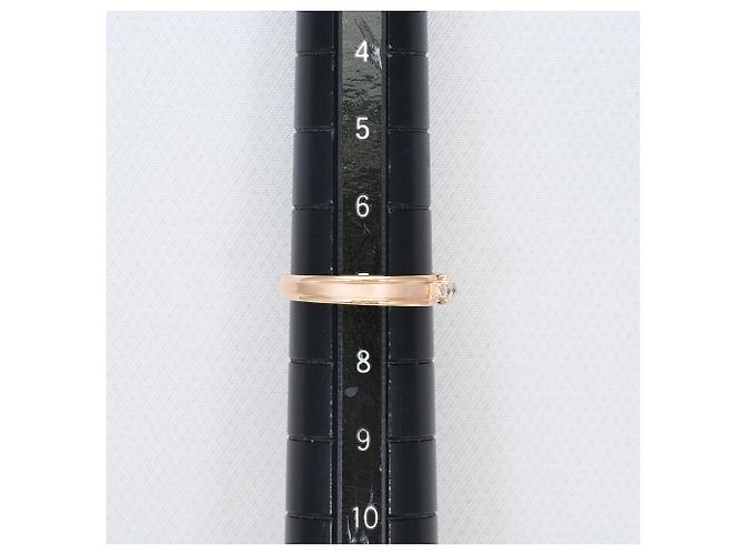 Autre Marque Anello a fascia in oro rosa 10K con diamante D'oro - vista 7