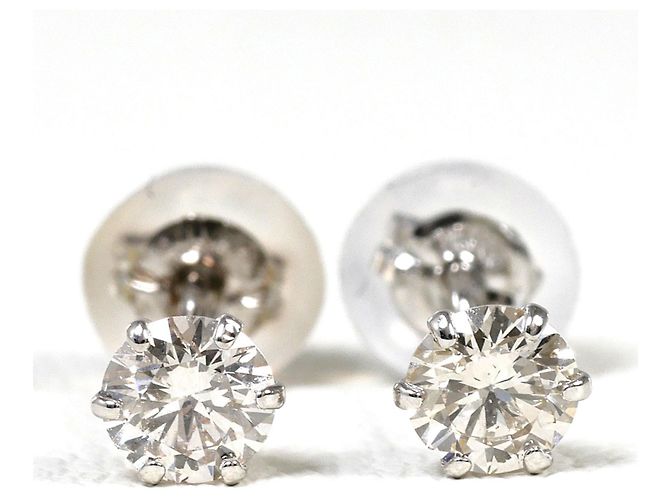Autre Marque PT900 Platin-Stecker mit Diamanten - Ansicht 2