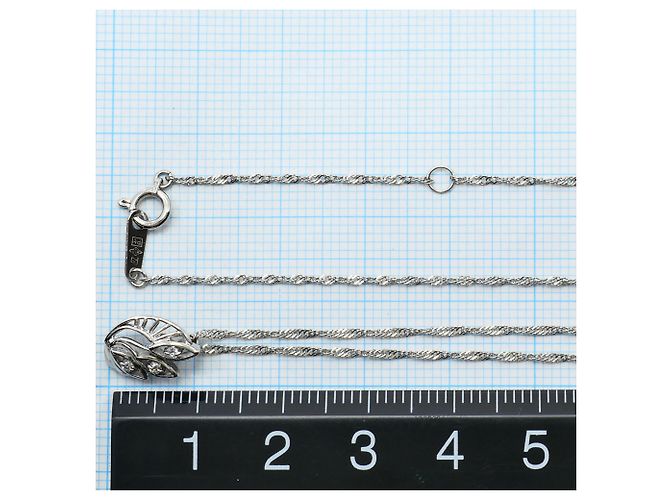 Autre Marque Colar de platina com diamante - vista 4