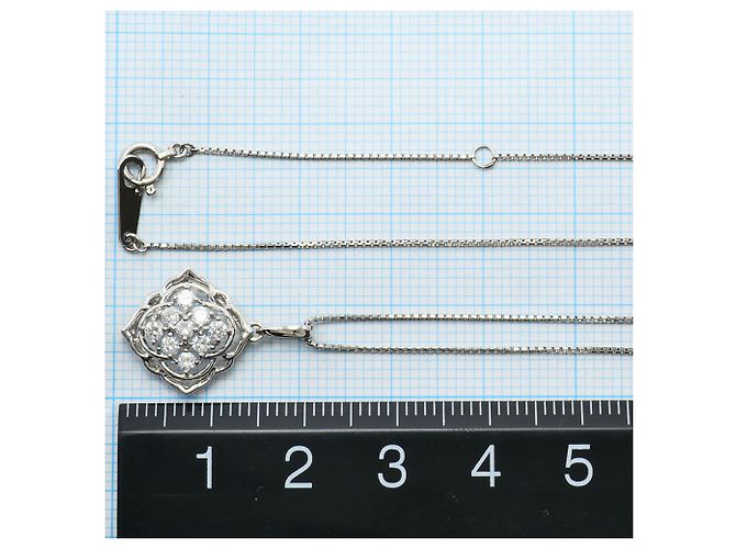 Autre Marque Collar de platino y diamantes - vista 4