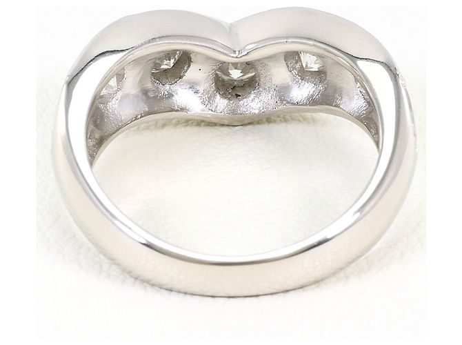 Autre Marque PT900 Platin-Ehering mit Diamant - Ansicht 4