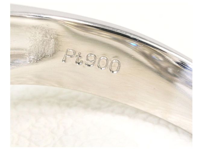 Autre Marque PT900 Platin-Ehering mit Diamant - Ansicht 5