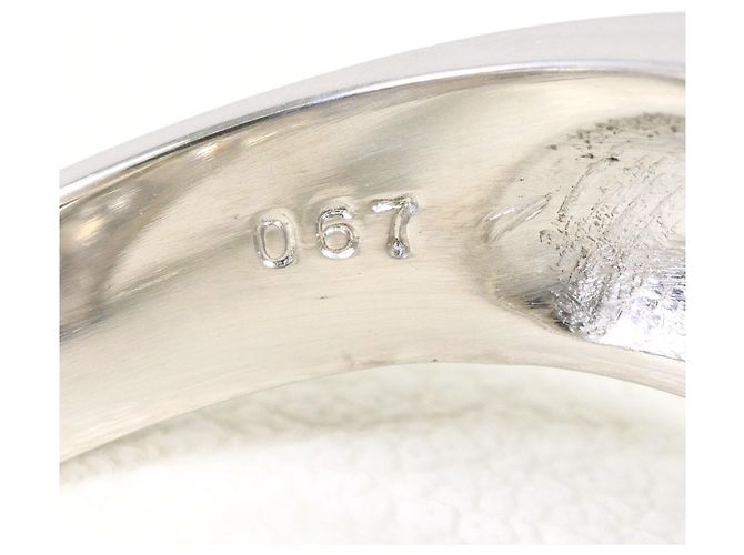 Autre Marque PT900 Platin-Ehering mit Diamant - Ansicht 6