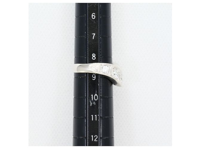 Autre Marque PT900 Platin-Ehering mit Diamant - Ansicht 8