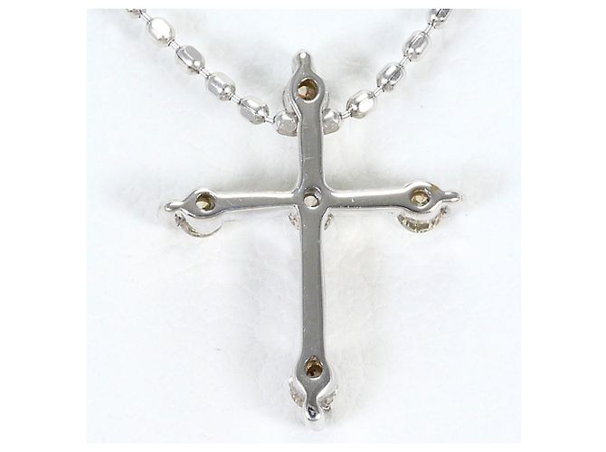 Autre Marque Collar de oro blanco 18K con diamante Dorado - vista 3