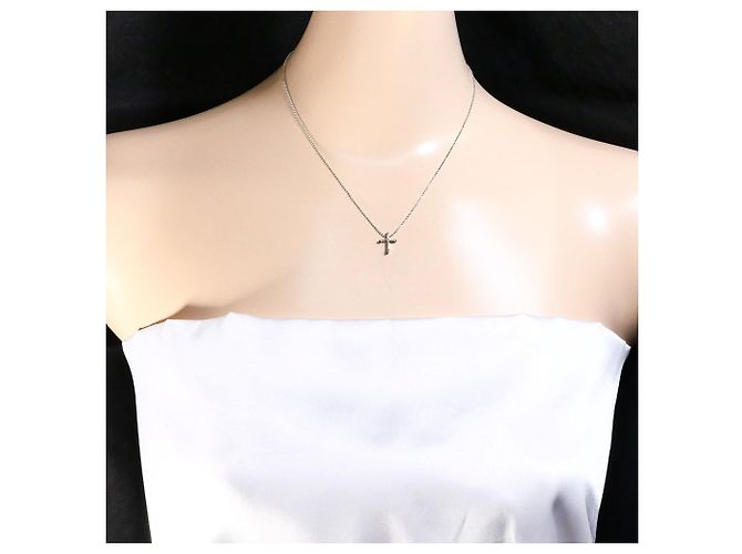 Autre Marque Collar de oro blanco 18K con diamante Dorado - vista 5