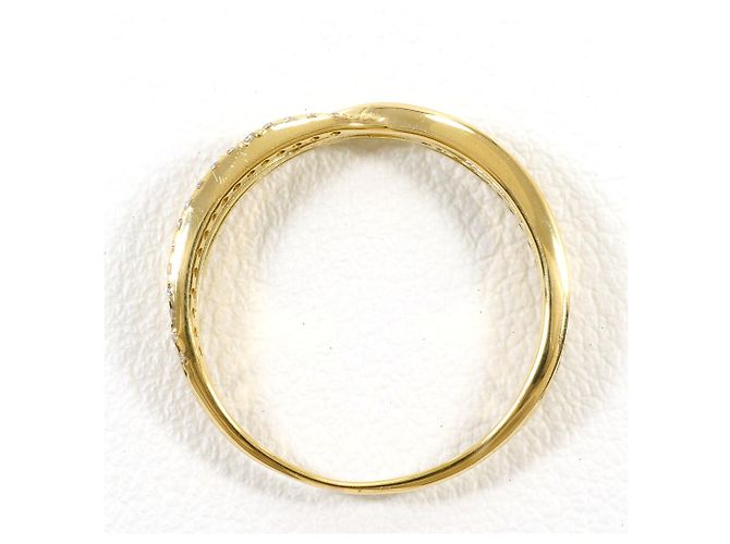 Autre Marque Ehering aus 18K Gelbgold mit Diamanten Golden - Ansicht 2