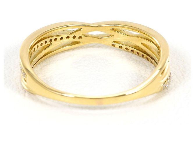 Autre Marque Ehering aus 18K Gelbgold mit Diamanten Golden - Ansicht 3