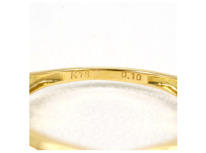 Autre Marque Ehering aus 18K Gelbgold mit Diamanten Golden - Ansicht 4
