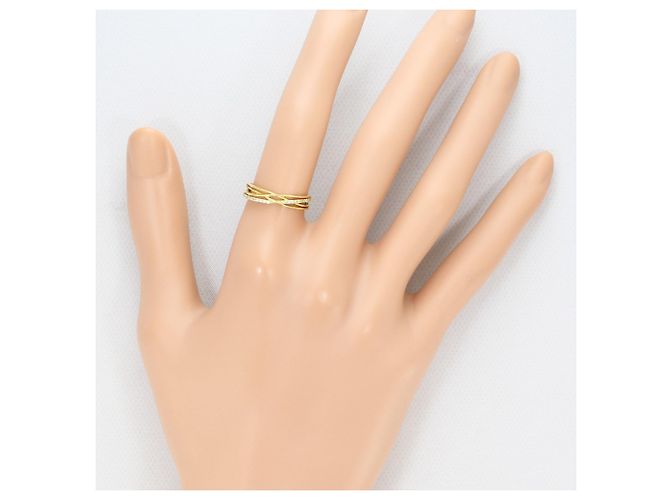Autre Marque Ehering aus 18K Gelbgold mit Diamanten Golden - Ansicht 5