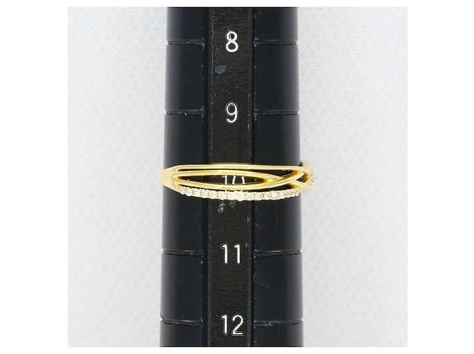 Autre Marque Ehering aus 18K Gelbgold mit Diamanten Golden - Ansicht 6