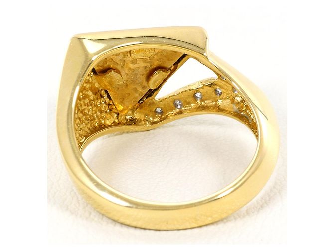 Autre Marque Anello a fascia in oro 18K con diamante e onice D'oro - vista 4