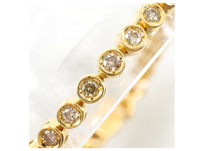 Autre Marque 18K Yellow Gold Charm Bracelet with Diamonds Brown Golden - view 2