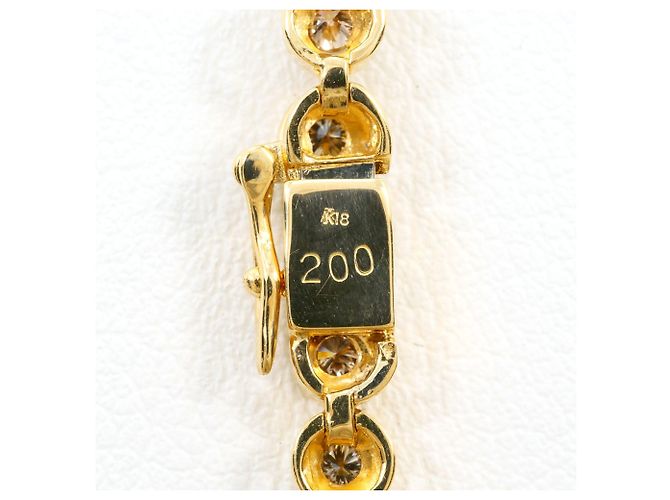 Autre Marque 18K Yellow Gold Charm Bracelet with Diamonds Brown Golden - view 4