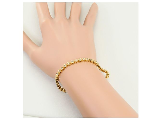 Autre Marque 18K Yellow Gold Charm Bracelet with Diamonds Brown Golden - view 5