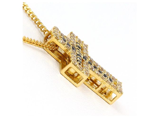 Autre Marque Collana in oro giallo 18K con diamante nero D'oro - vista 2