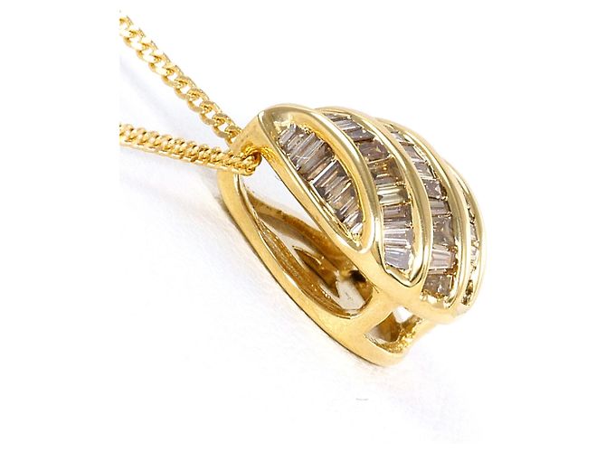 Autre Marque Collana in oro giallo 18K con diamante brown Marrone D'oro - vista 2