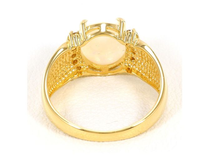 Autre Marque Bandring aus 18K Gelbgold mit Opal und Diamant Golden - Ansicht 5