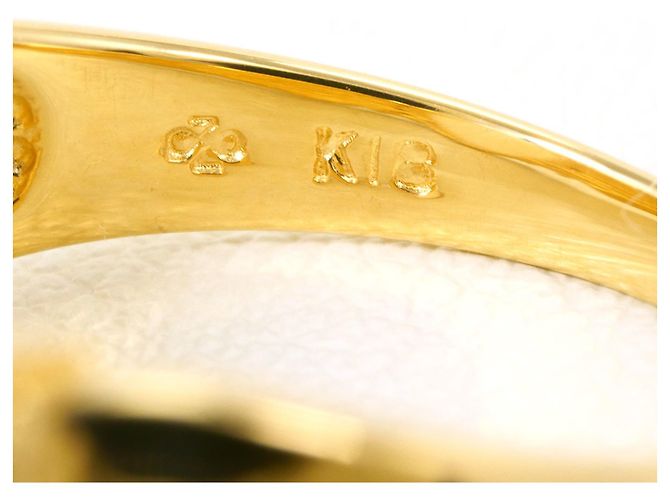 Autre Marque Bandring aus 18K Gelbgold mit Opal und Diamant Golden - Ansicht 6