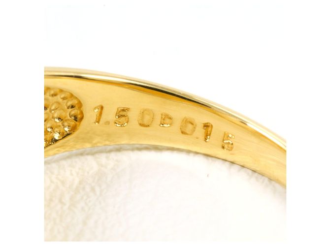 Autre Marque Bandring aus 18K Gelbgold mit Opal und Diamant Golden - Ansicht 7