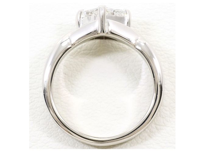 Autre Marque Anel aliança de platina com diamante - vista 3