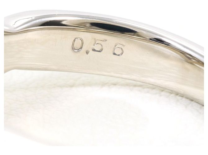 Autre Marque Anel aliança de platina com diamante - vista 5