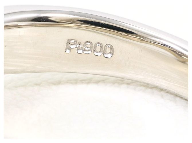 Autre Marque Anel aliança de platina com diamante - vista 6