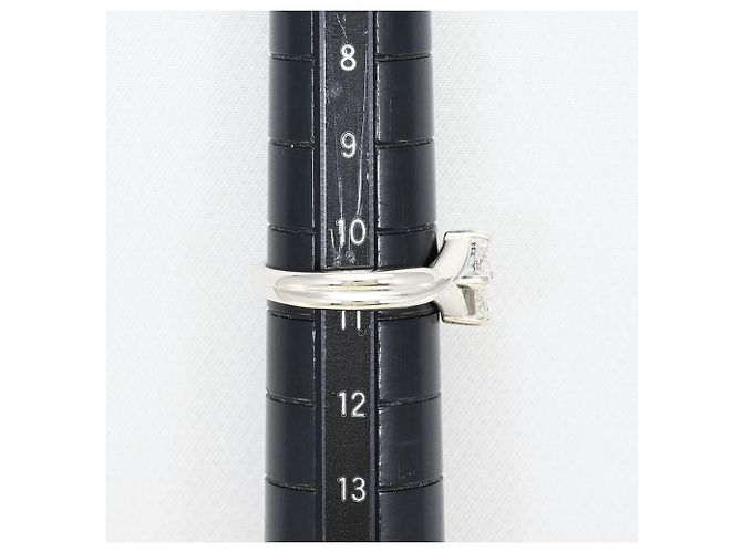 Autre Marque Anel aliança de platina com diamante - vista 8