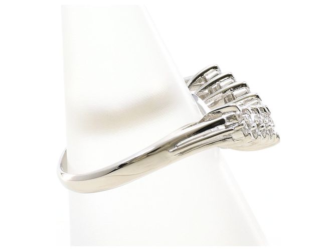 Autre Marque Anello fede in platino PT900 con diamante - vista 3