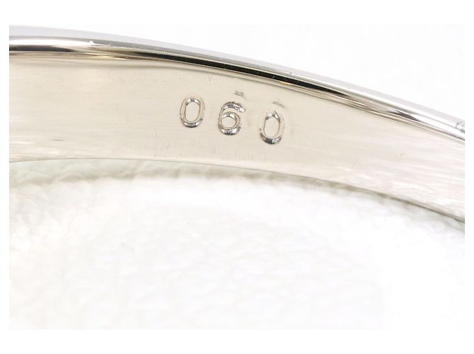 Autre Marque Anel aliança de platina com diamante - vista 5