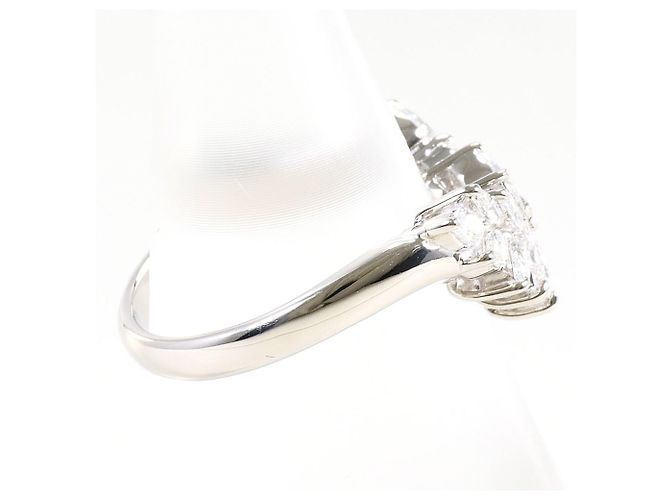 Autre Marque Anel Aliança de Platina com Diamante - vista 3