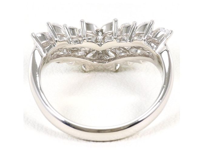 Autre Marque Anel Aliança de Platina com Diamante - vista 4