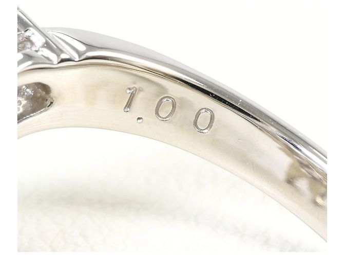 Autre Marque Anel Aliança de Platina com Diamante - vista 5