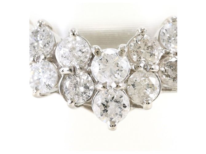 Autre Marque PT900 Platin-Ehering mit Diamant - Ansicht 2