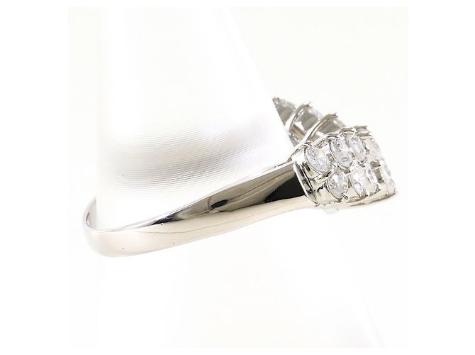 Autre Marque PT900 Platin-Ehering mit Diamant - Ansicht 3