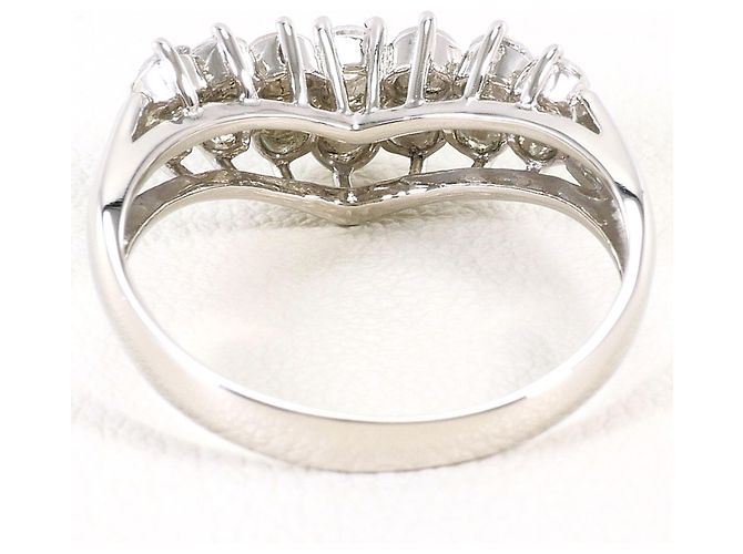 Autre Marque PT900 Platin-Ehering mit Diamant - Ansicht 4
