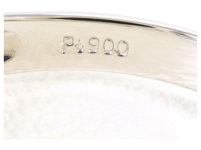 Autre Marque PT900 Platin-Ehering mit Diamant - Ansicht 6