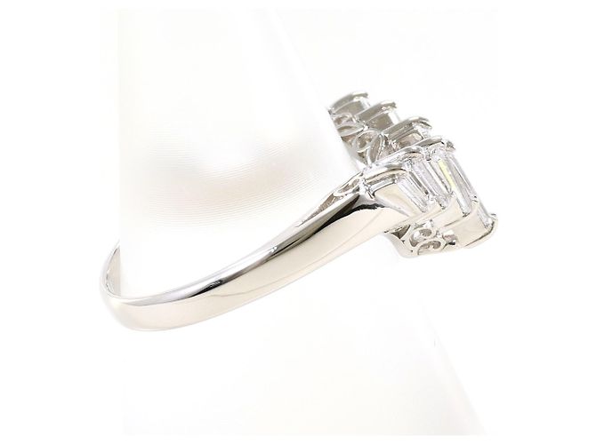 Autre Marque Anello fede in platino e diamanti - vista 3
