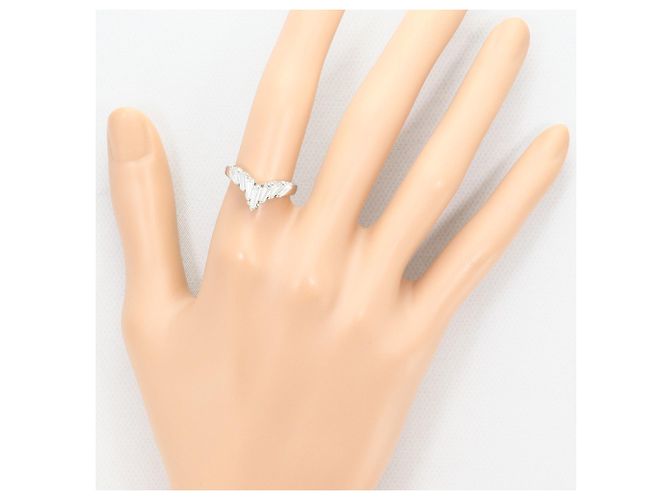Autre Marque Anello fede in platino e diamanti - vista 6