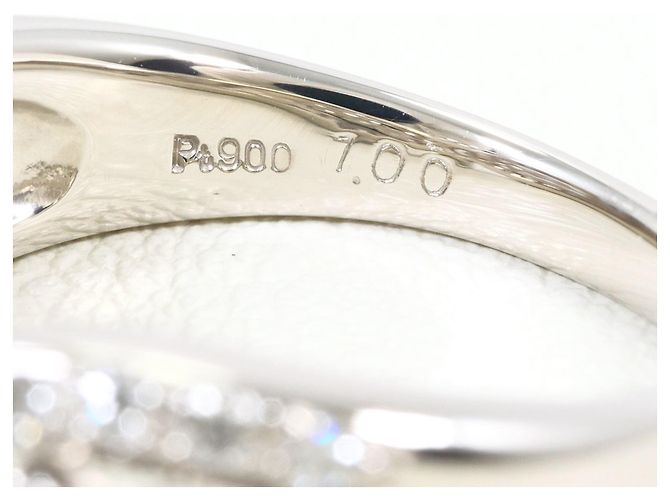 Autre Marque Anello fede in platino e diamanti - vista 5
