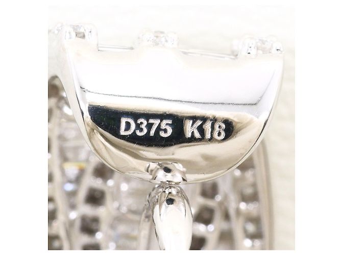 Autre Marque Orecchini a lobo in diamanti in oro bianco 18K D'oro - vista 4
