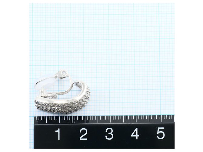 Autre Marque Orecchini a lobo in diamanti in oro bianco 18K D'oro - vista 5