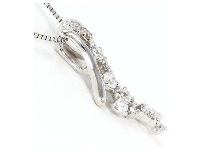 Autre Marque Halskette aus 18K Weißgold mit Diamant Golden - Ansicht 2